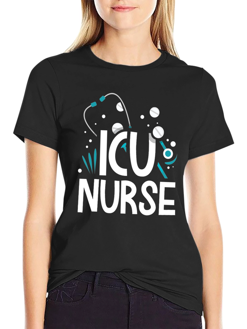 ICU Nurse T-Shirt - Graphic Print