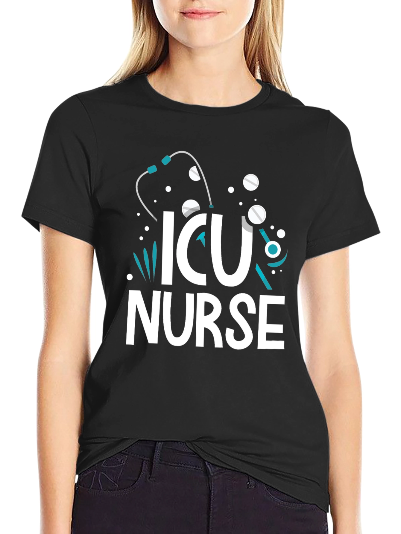 ICU Nurse T-Shirt - Graphic Print
