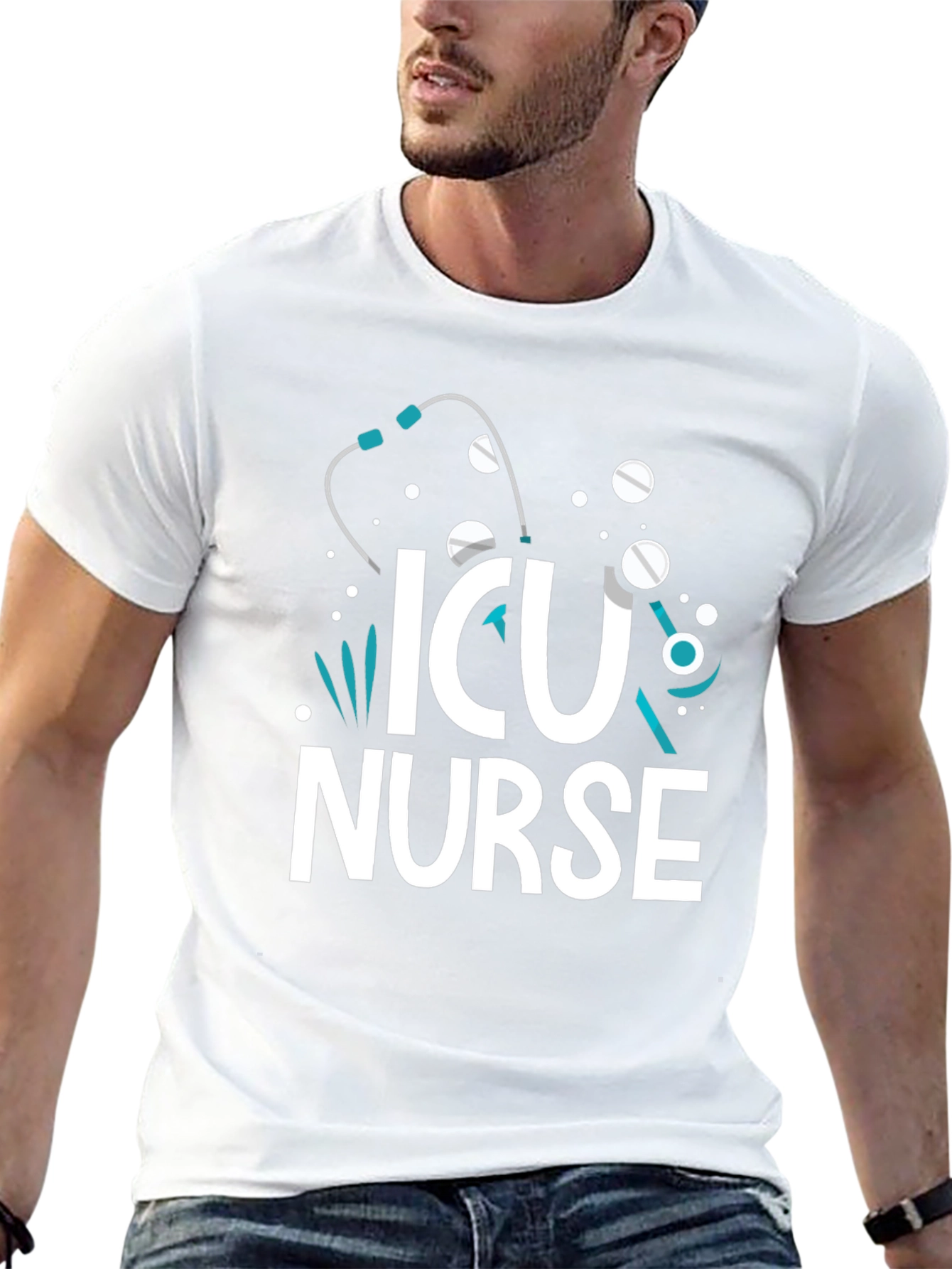 ICU Nurse T-Shirt - Graphic Print