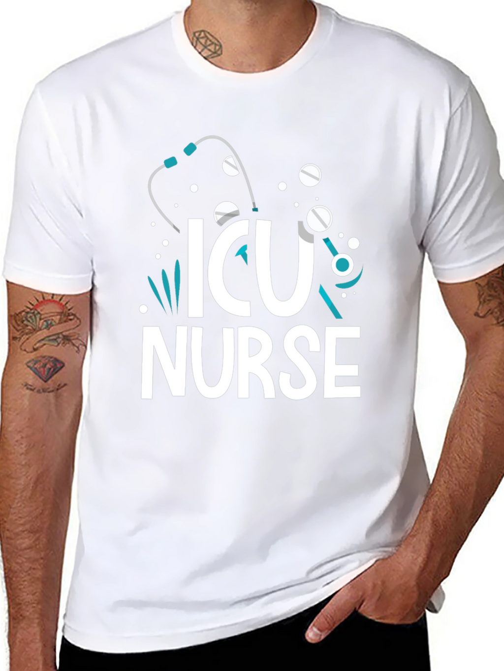 ICU Nurse T-Shirt - Graphic Print