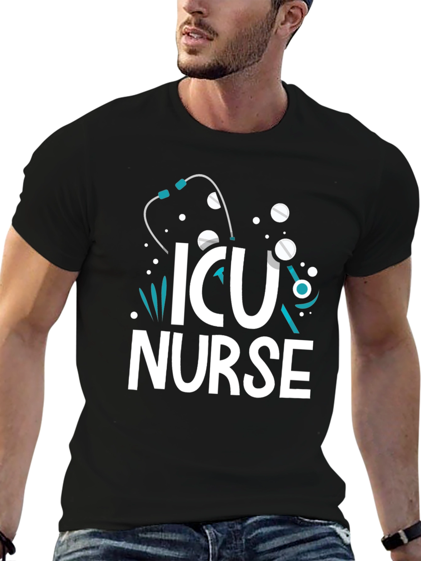 ICU Nurse T-Shirt - Graphic Print