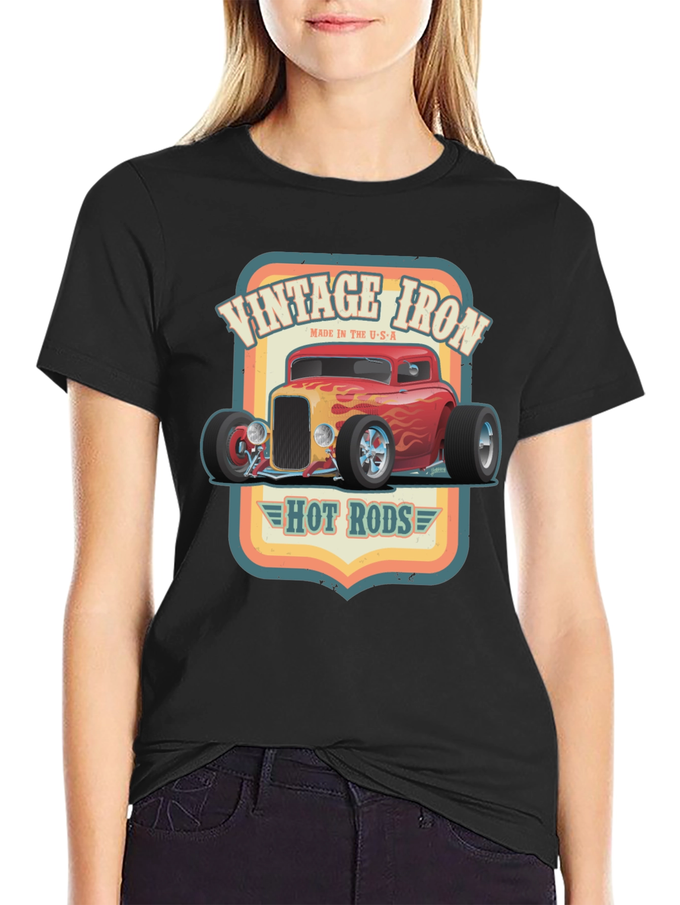 Vintage Iron Hot Rods Graphic T-Shirt