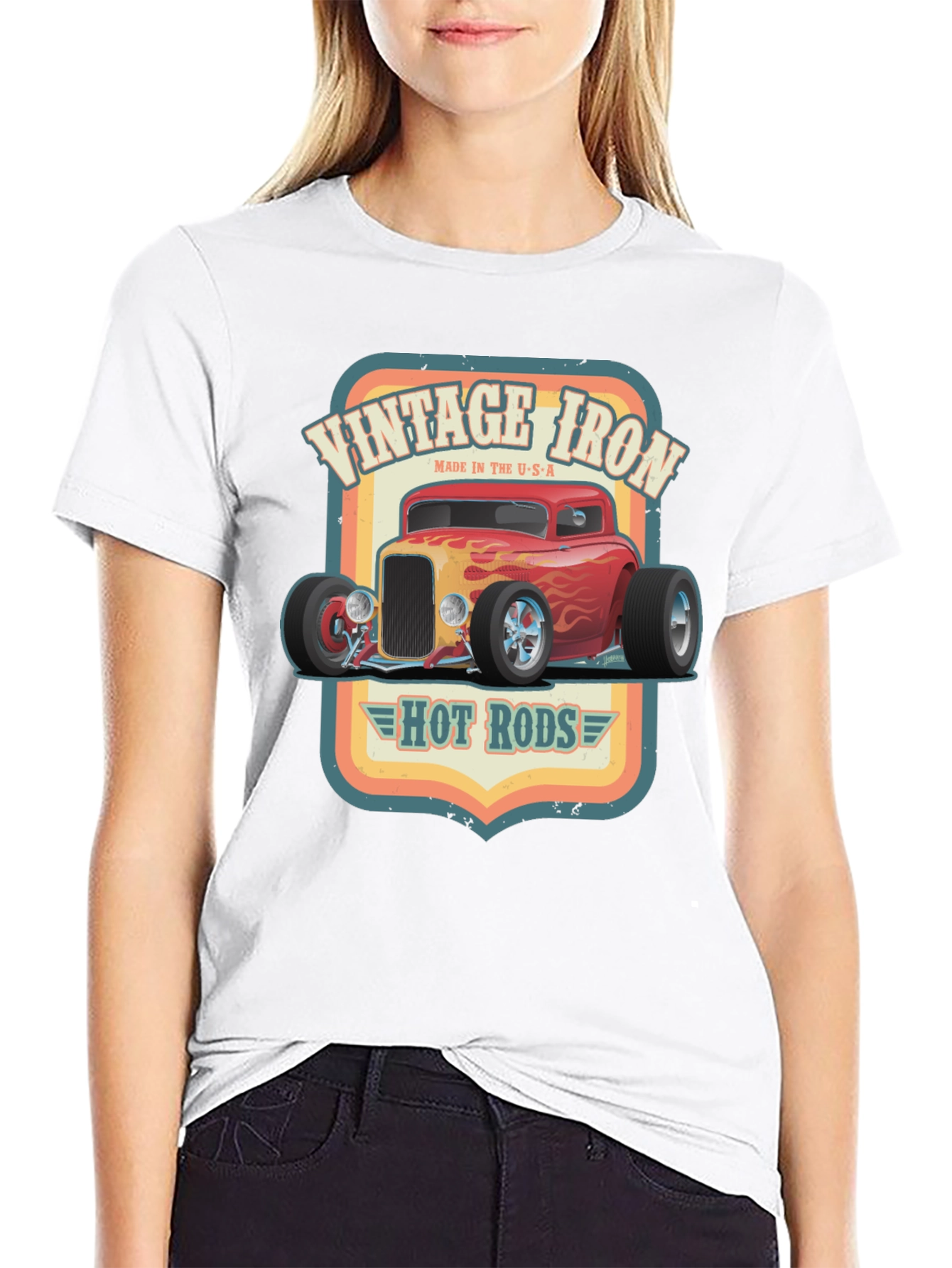 Vintage Iron Hot Rods Graphic T-Shirt