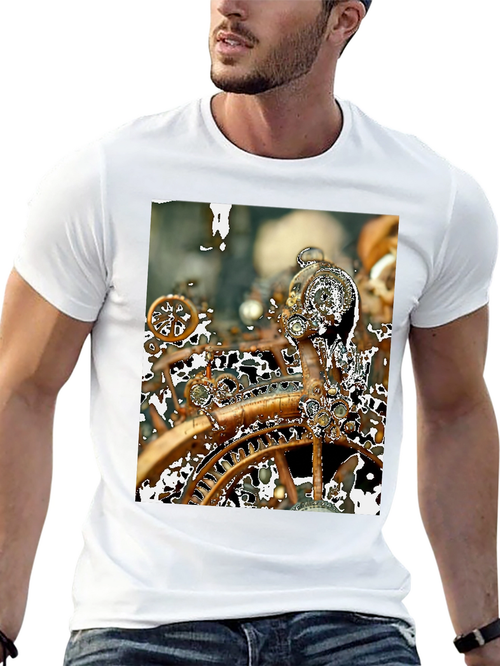 Steampunk Gears T-Shirt - Unique Clockwork Design