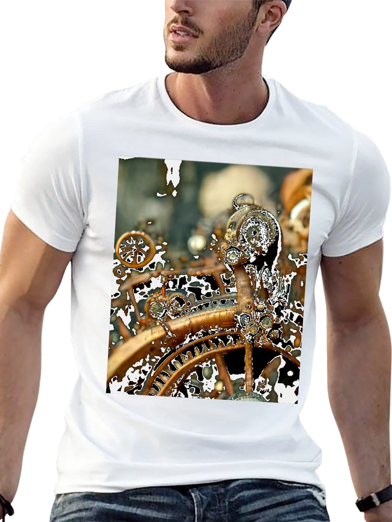 Steampunk Gears T-Shirt - Unique Clockwork Design