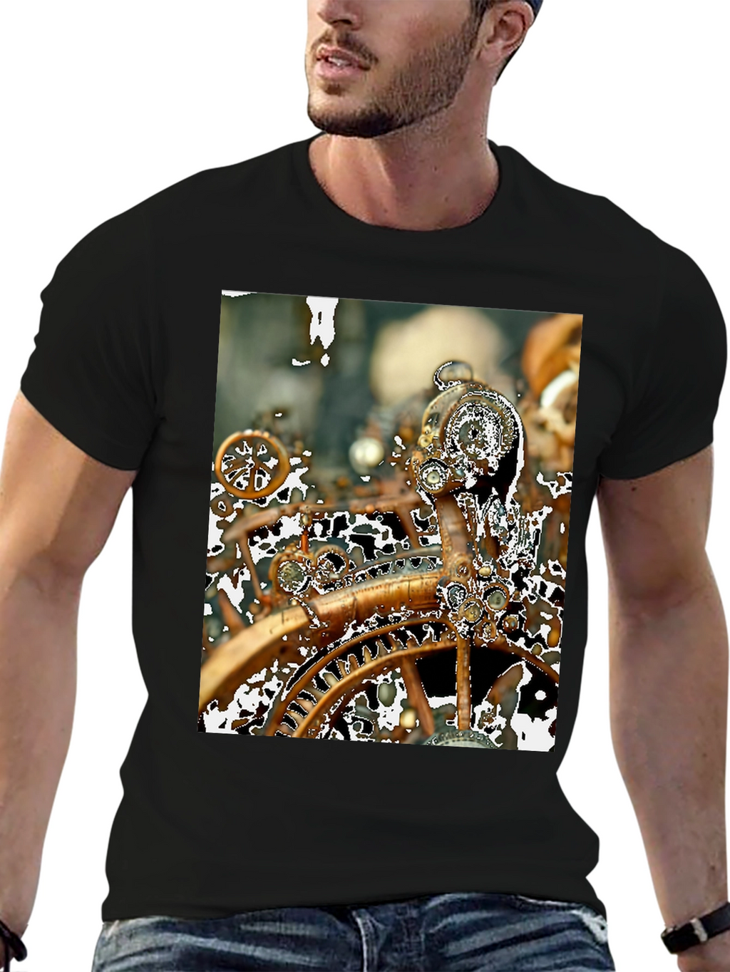Steampunk Gears T-Shirt - Unique Clockwork Design