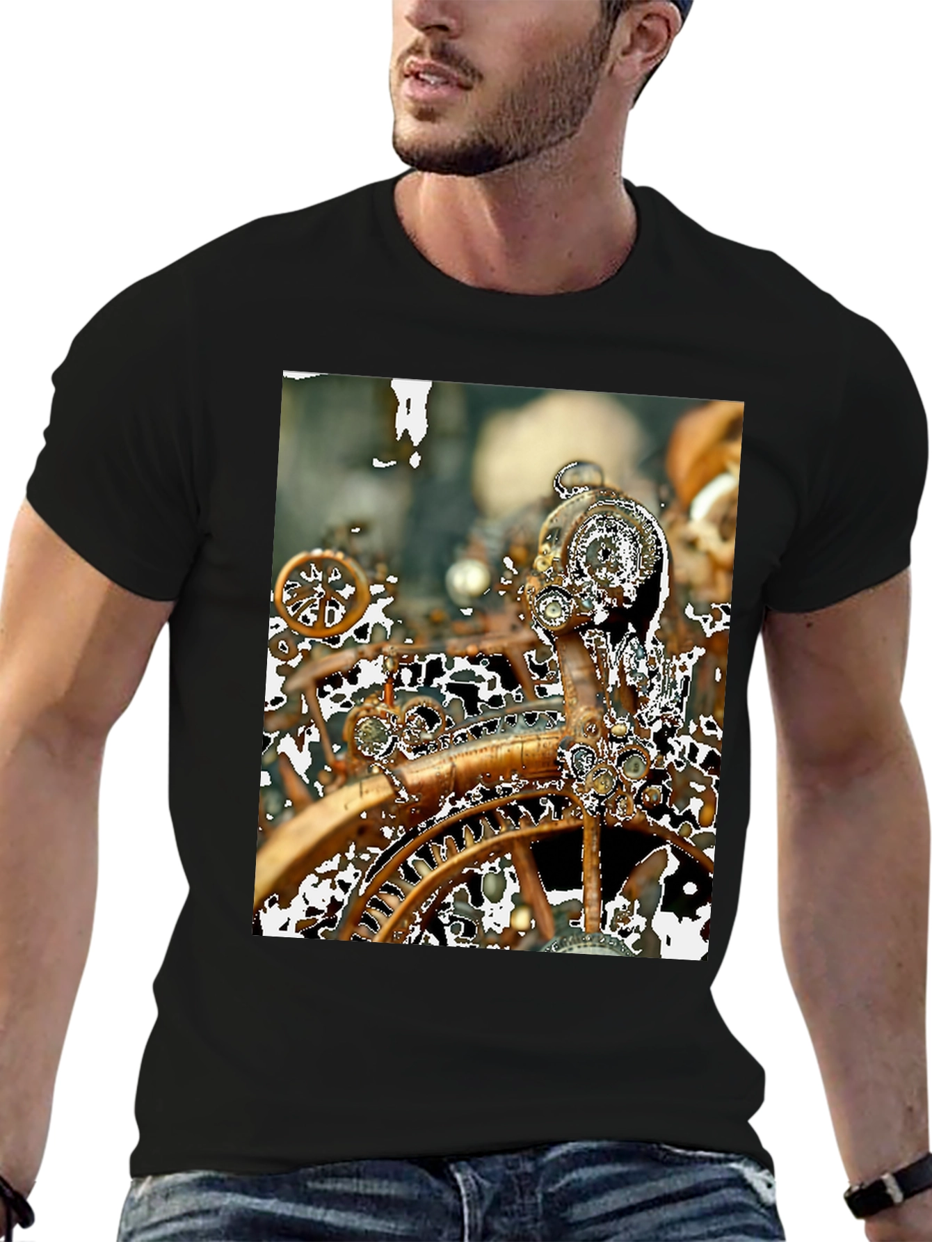 Steampunk Gears T-Shirt - Unique Clockwork Design