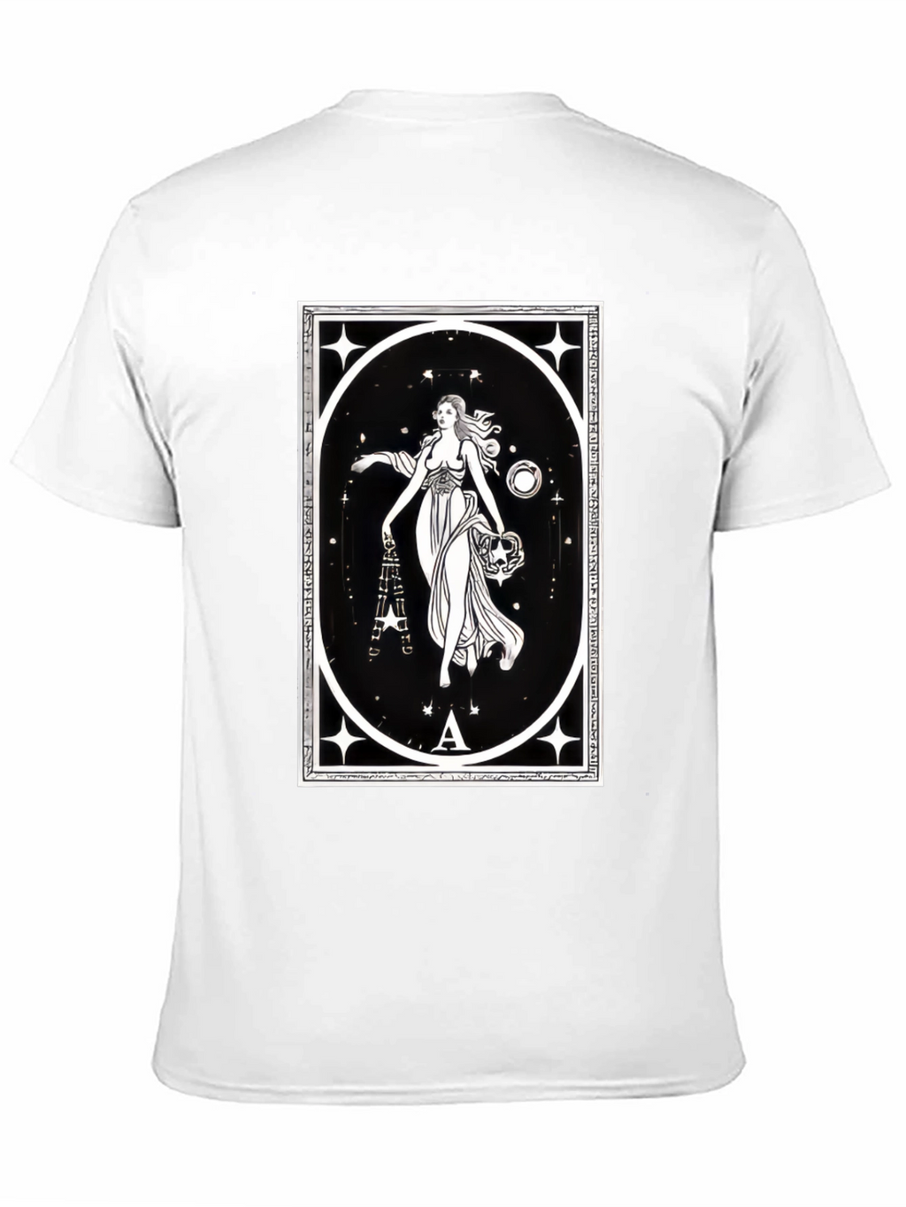 Celestial Goddess Black T-Shirt - Tarot Inspired Graphic