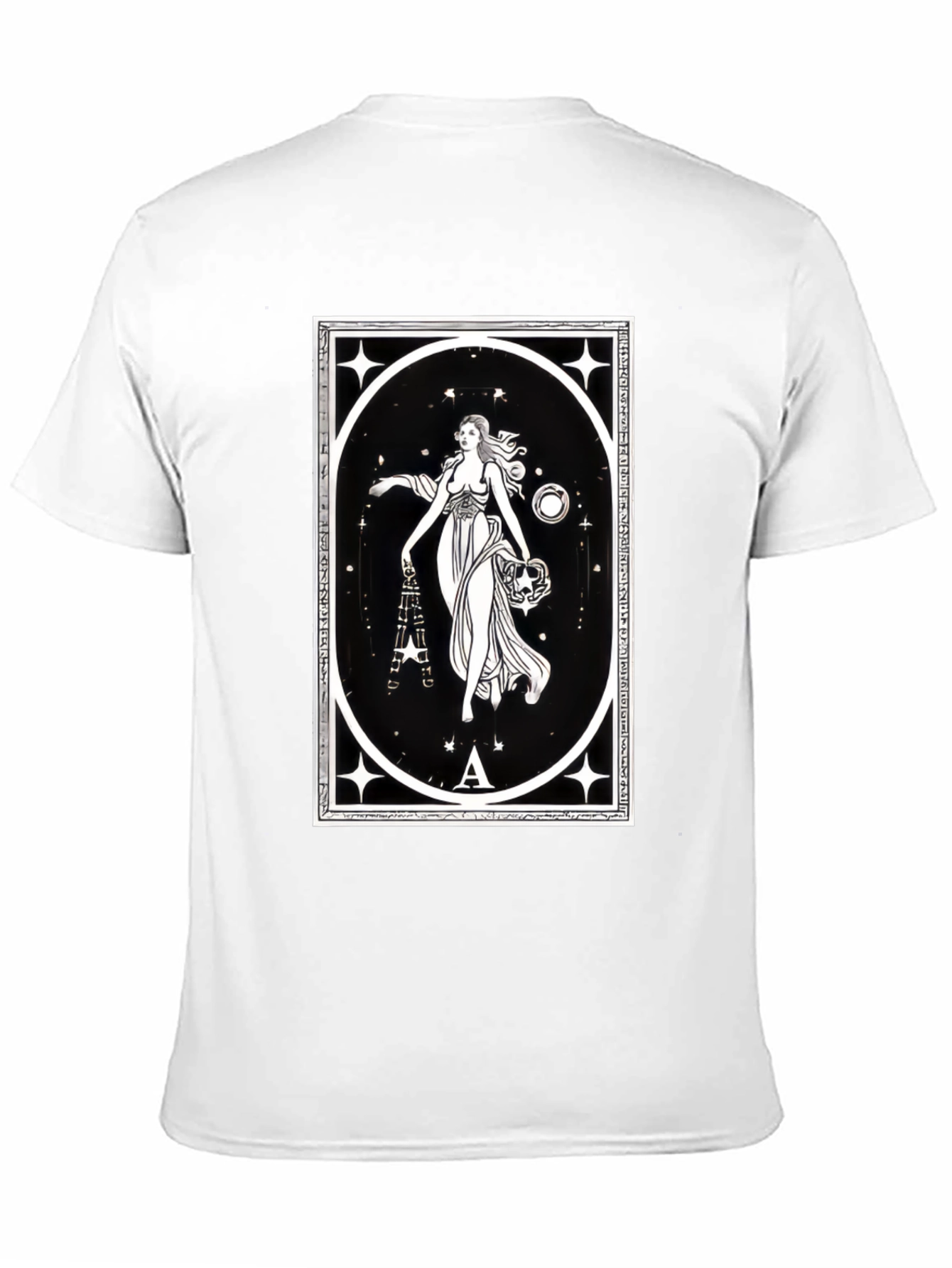 Celestial Goddess Black T-Shirt - Tarot Inspired Graphic