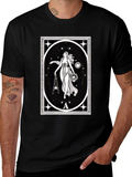 Celestial Goddess Black T-Shirt - Tarot Inspired Graphic