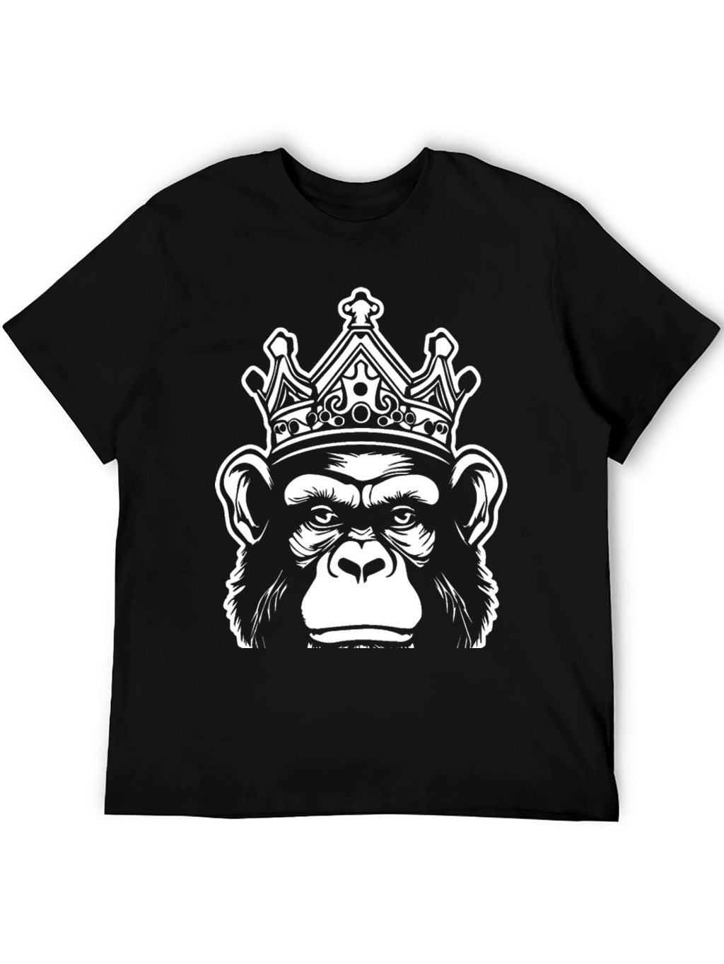 Monkey King Graphic Tee - Black Cotton T-Shirt