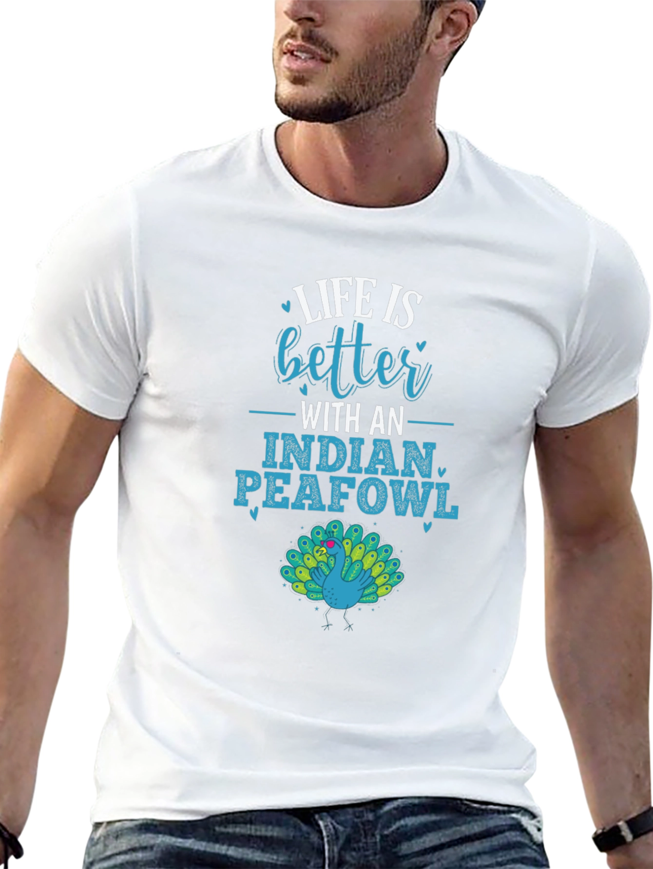 Life is Better With an Indian Peafowl Graphic Tee