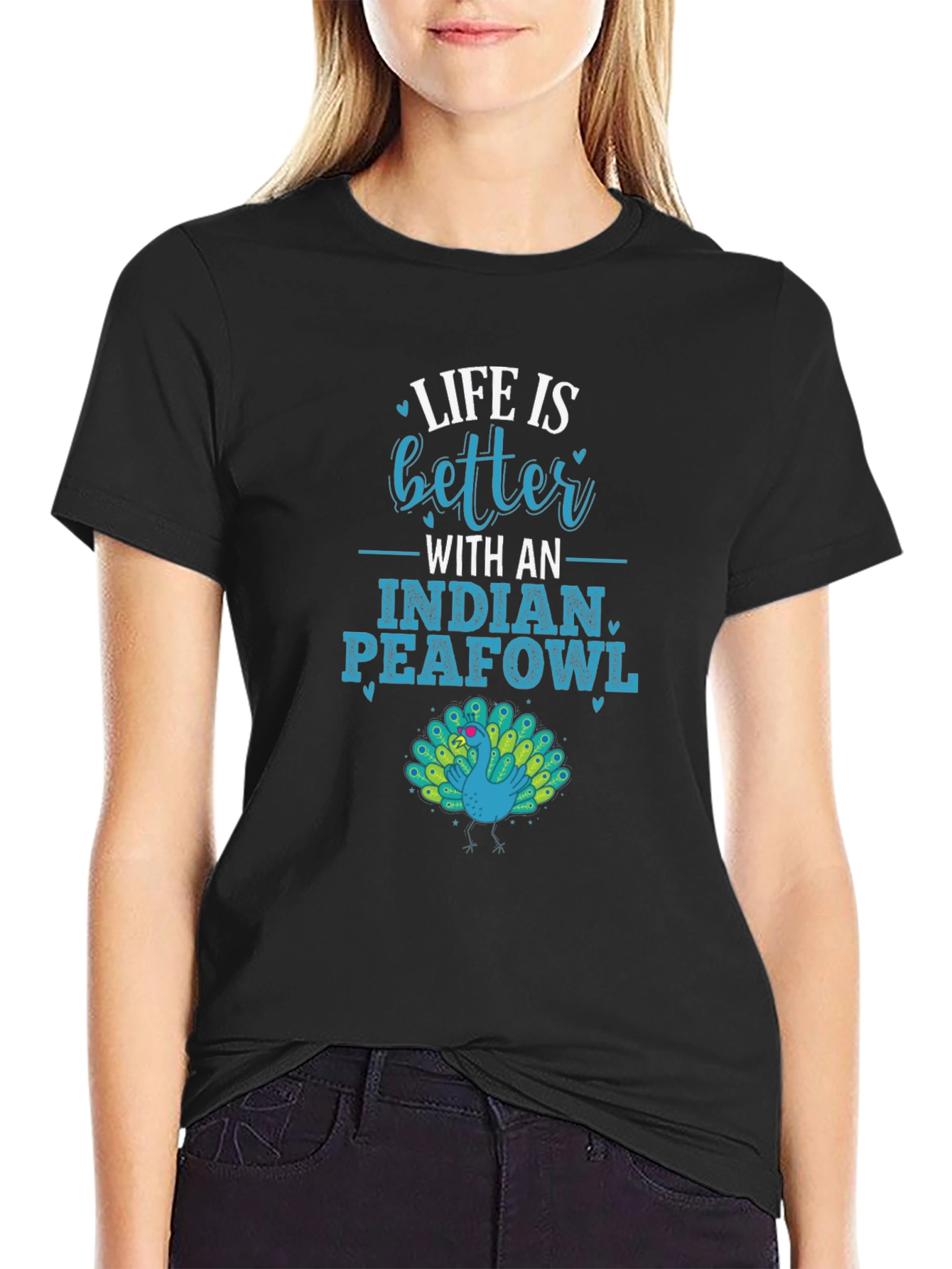 Life is Better With an Indian Peafowl Graphic Tee