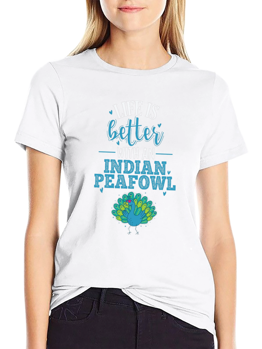 Life is Better With an Indian Peafowl Graphic Tee