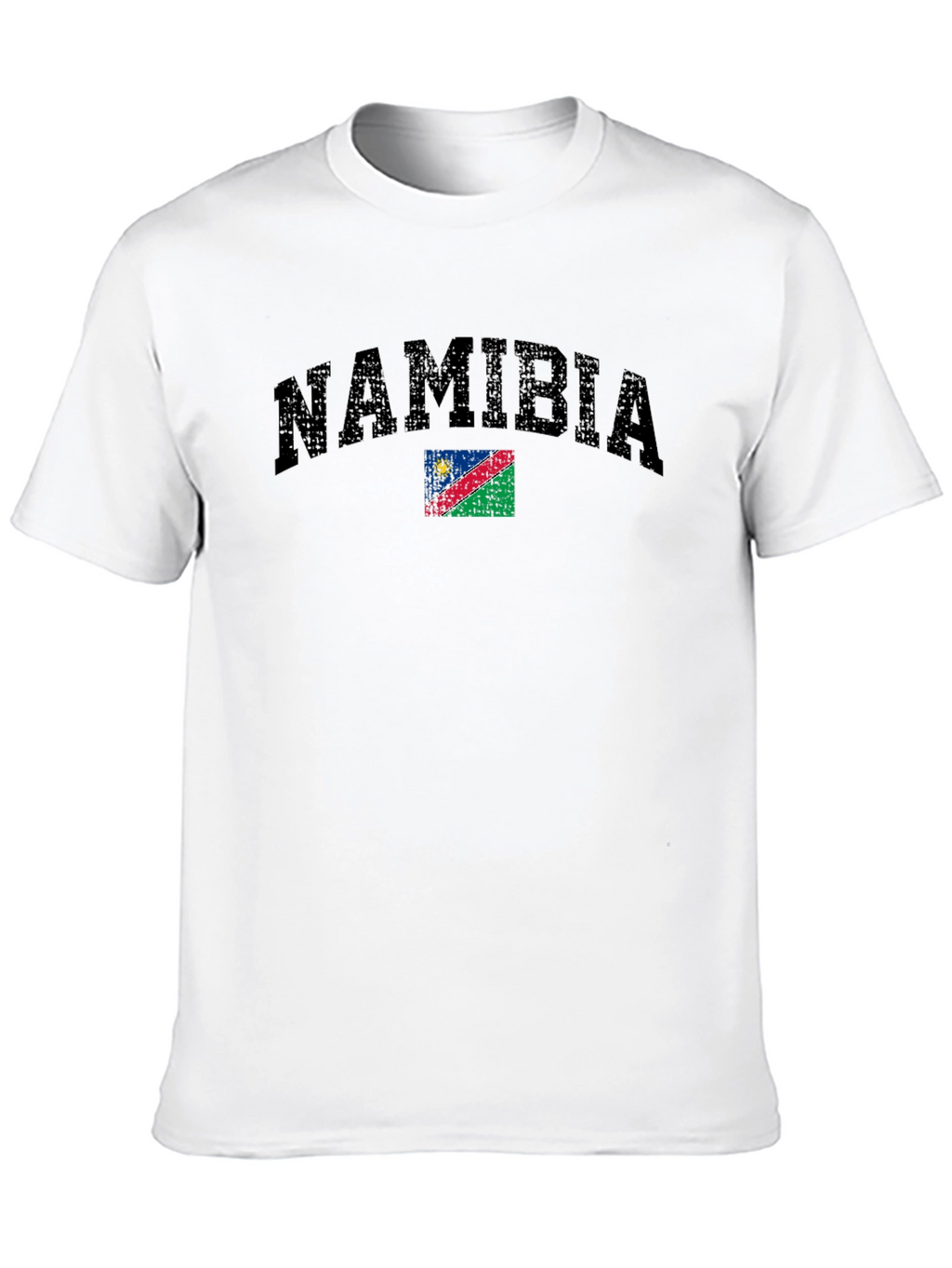 Namibia Flag Graphic Black T-Shirt