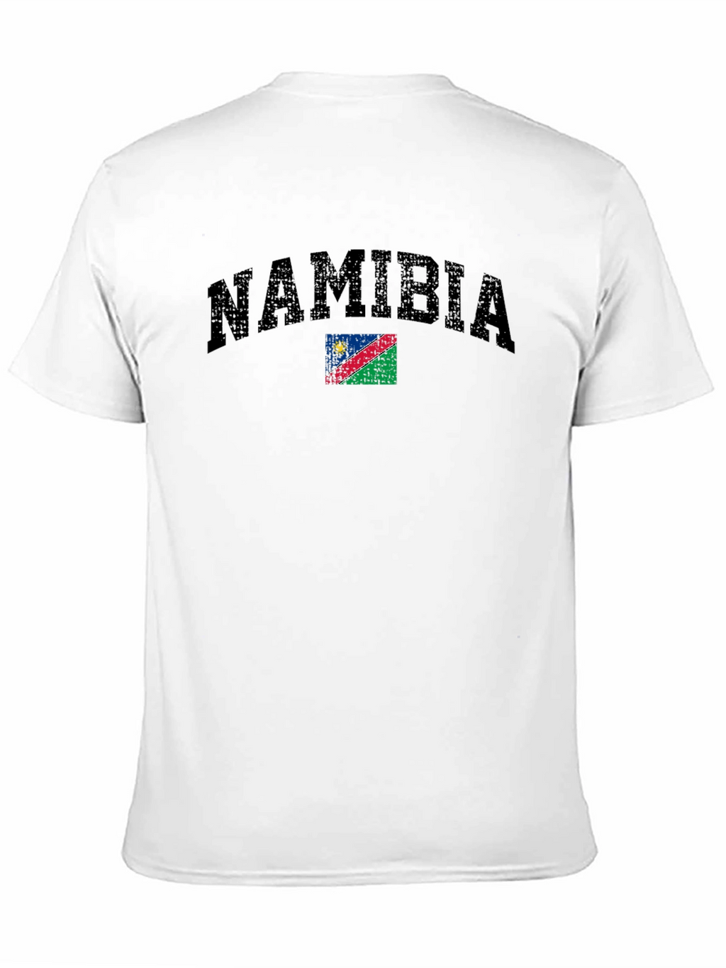 Namibia Flag Graphic Black T-Shirt