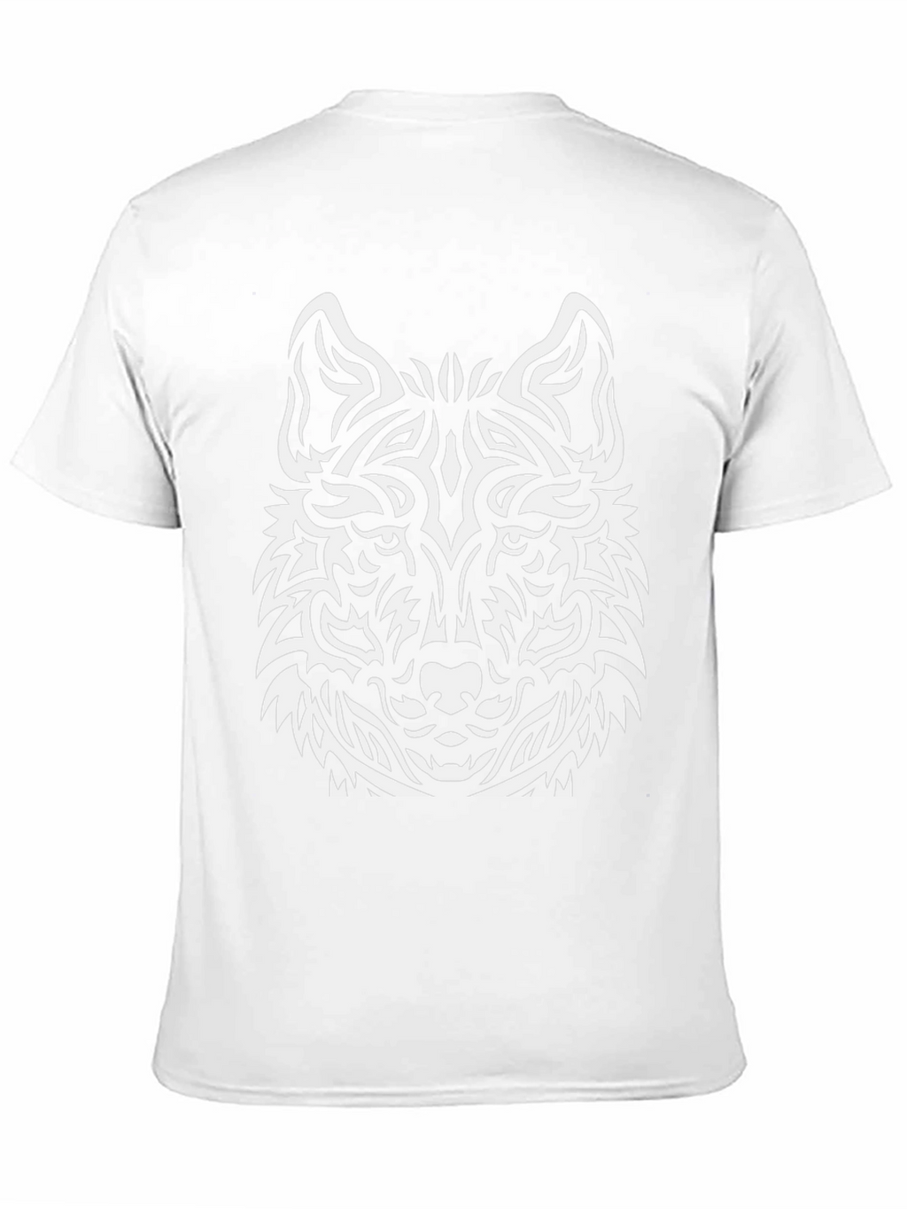 Wolf Graphic Print Tee - Black Cotton Blend
