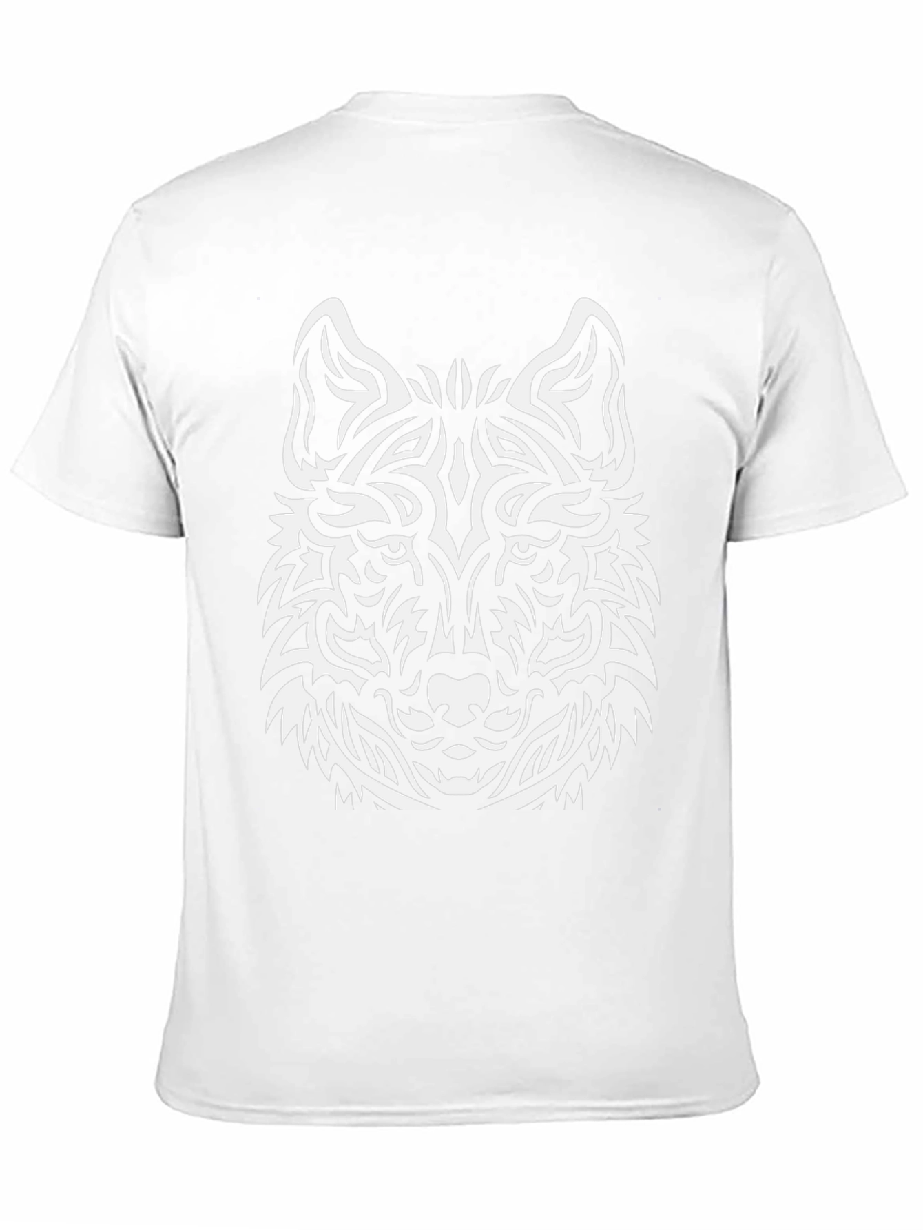 Wolf Graphic Print Tee - Black Cotton Blend