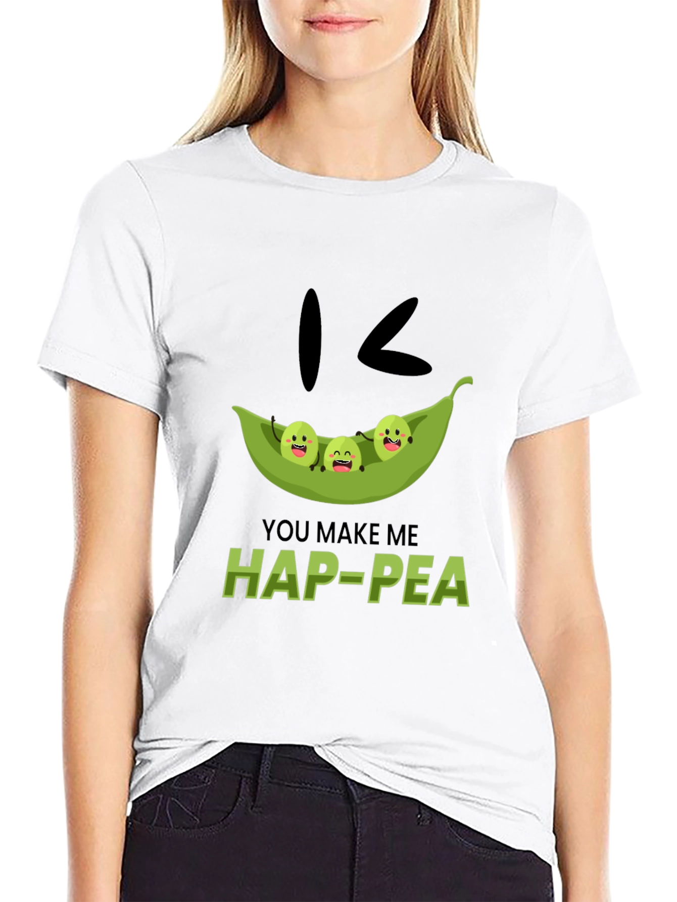 Hap-Pea Pun T-Shirt Cute Peas in a Pod Tee