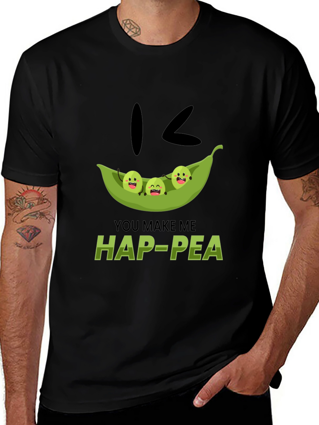 Hap-Pea Pun T-Shirt Cute Peas in a Pod Tee