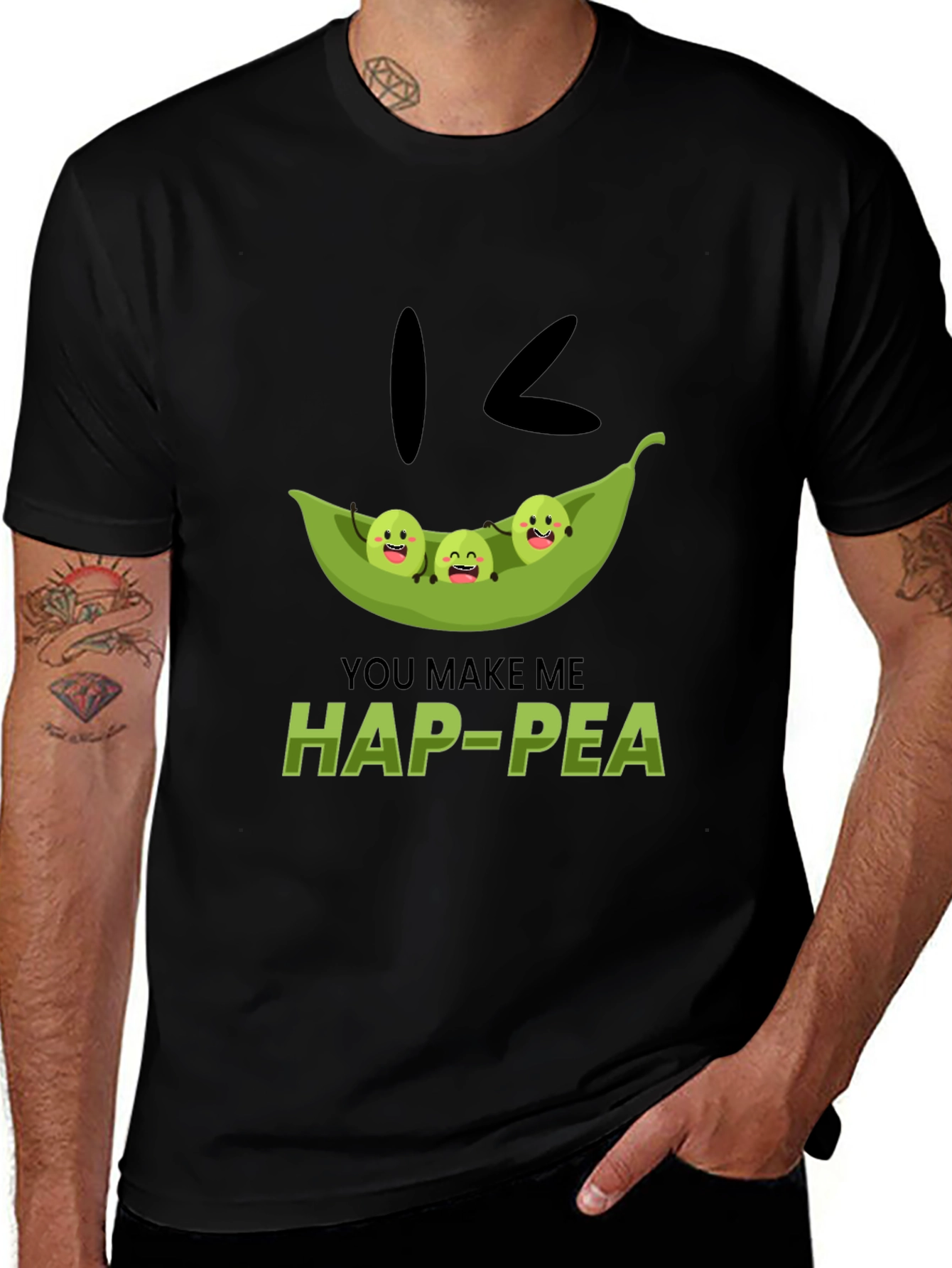 Hap-Pea Pun T-Shirt Cute Peas in a Pod Tee