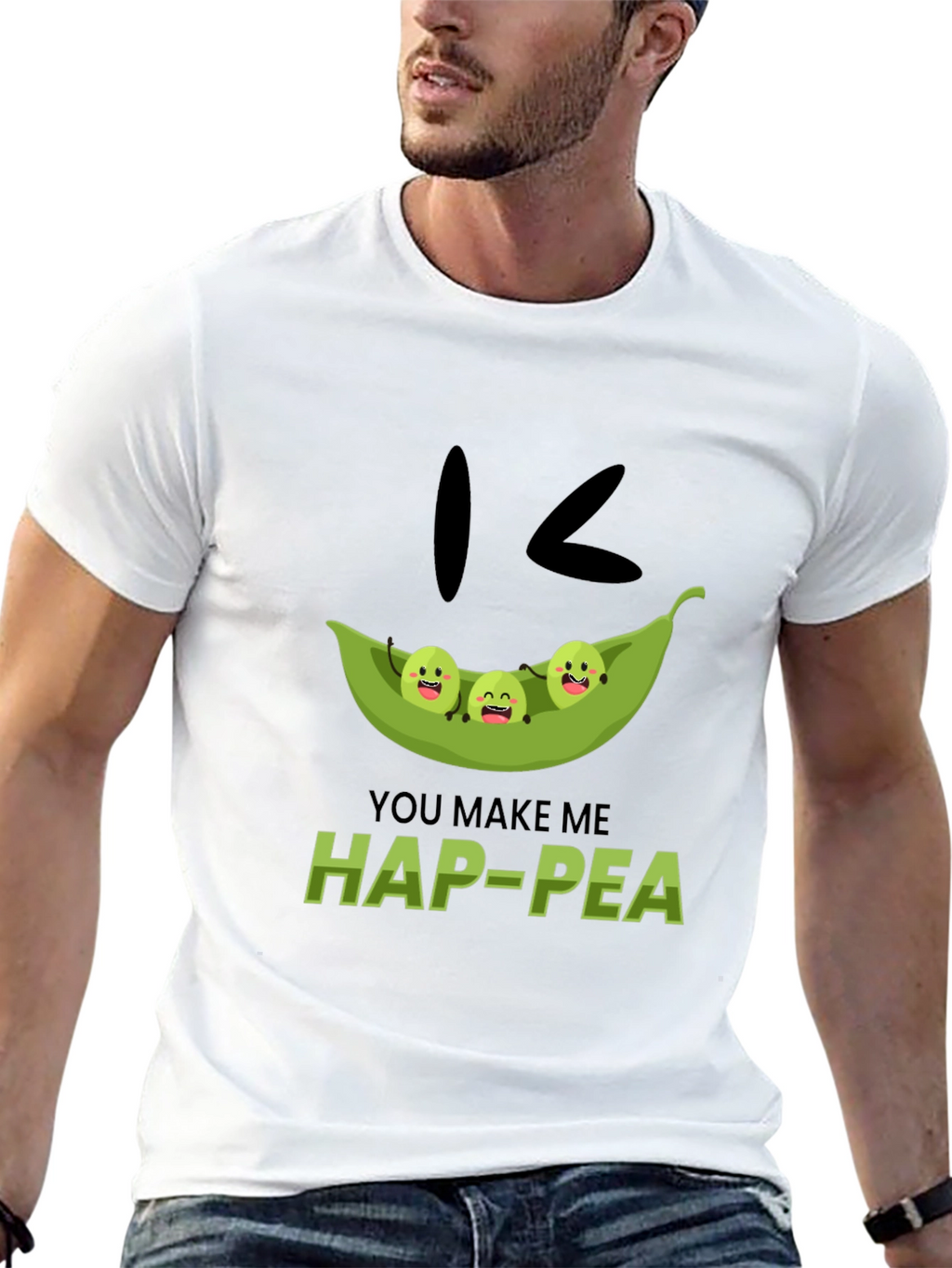 Hap-Pea Pun T-Shirt Cute Peas in a Pod Tee