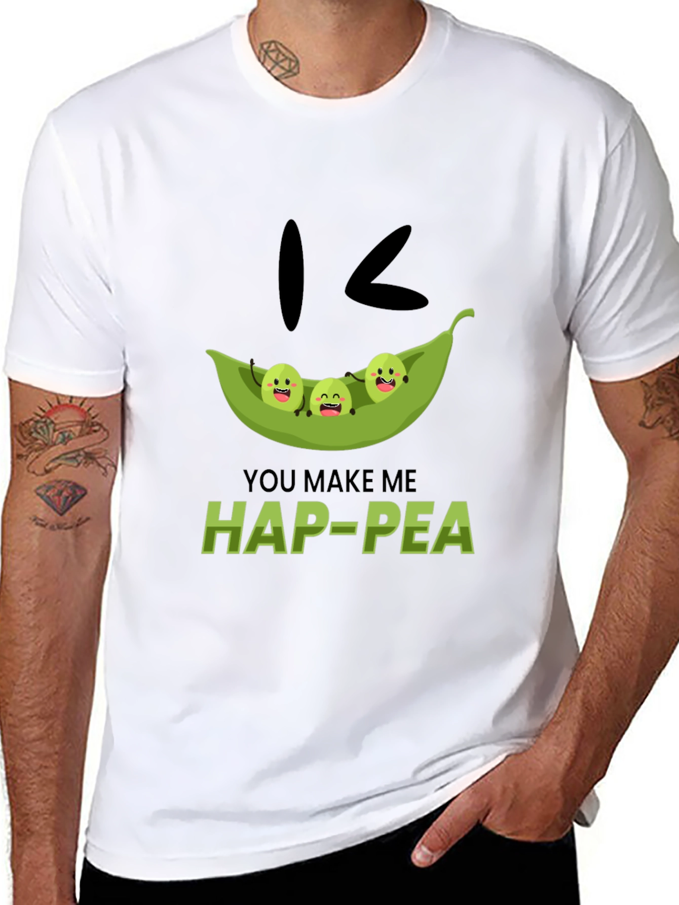 Hap-Pea Pun T-Shirt Cute Peas in a Pod Tee