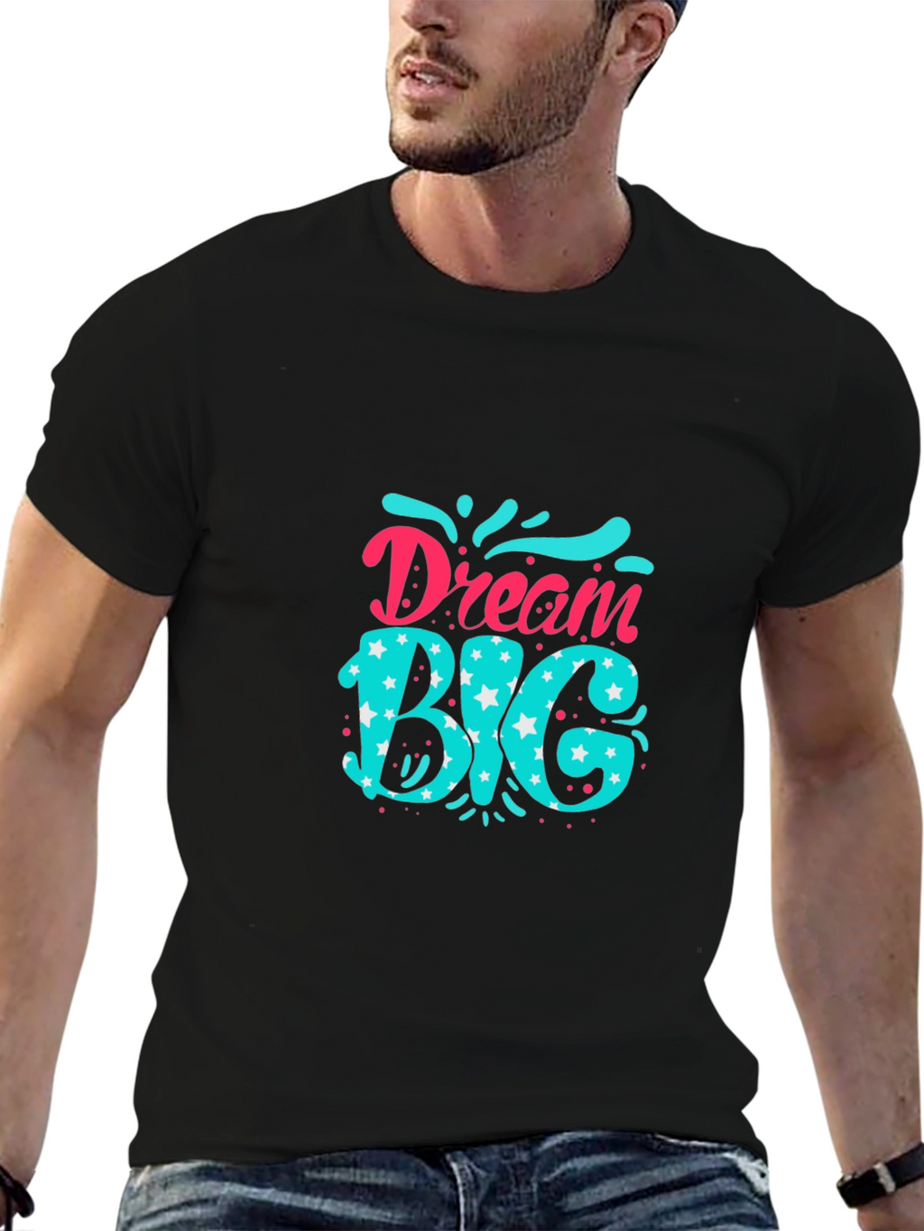 Dream Big Graphic Tee - Inspiring Black T-Shirt
