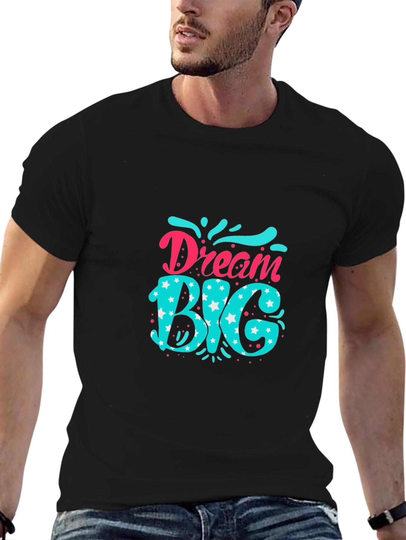 Dream Big Graphic Tee - Inspiring Black T-Shirt