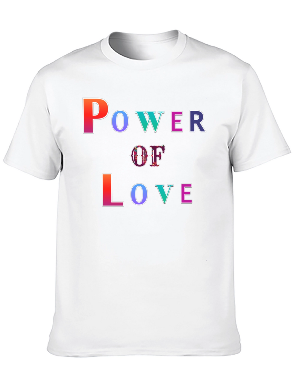Power of Love Graphic Print Black T-Shirt
