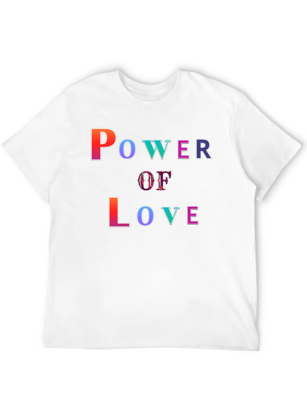 Power of Love Graphic Print Black T-Shirt