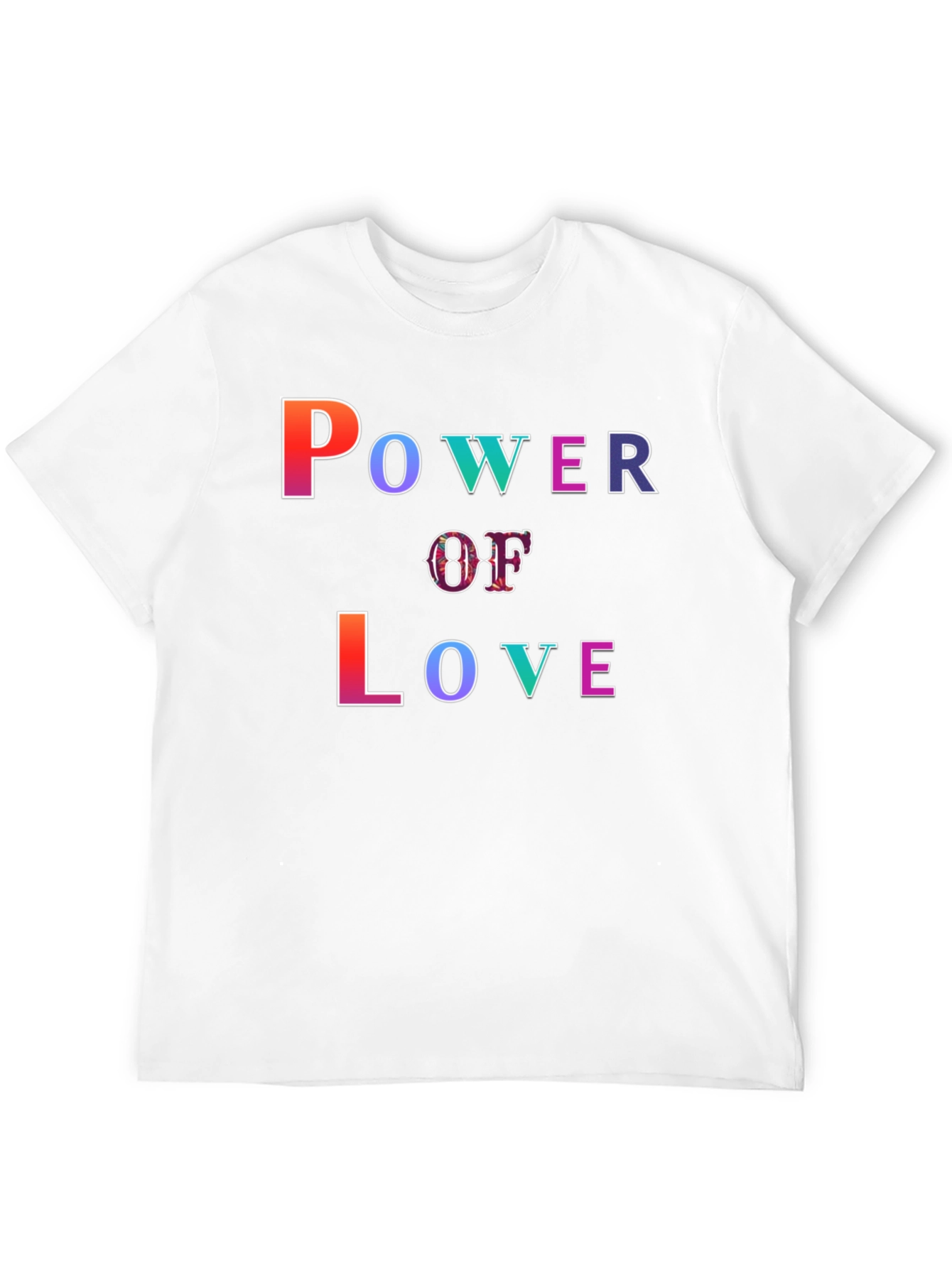 Power of Love Graphic Print Black T-Shirt