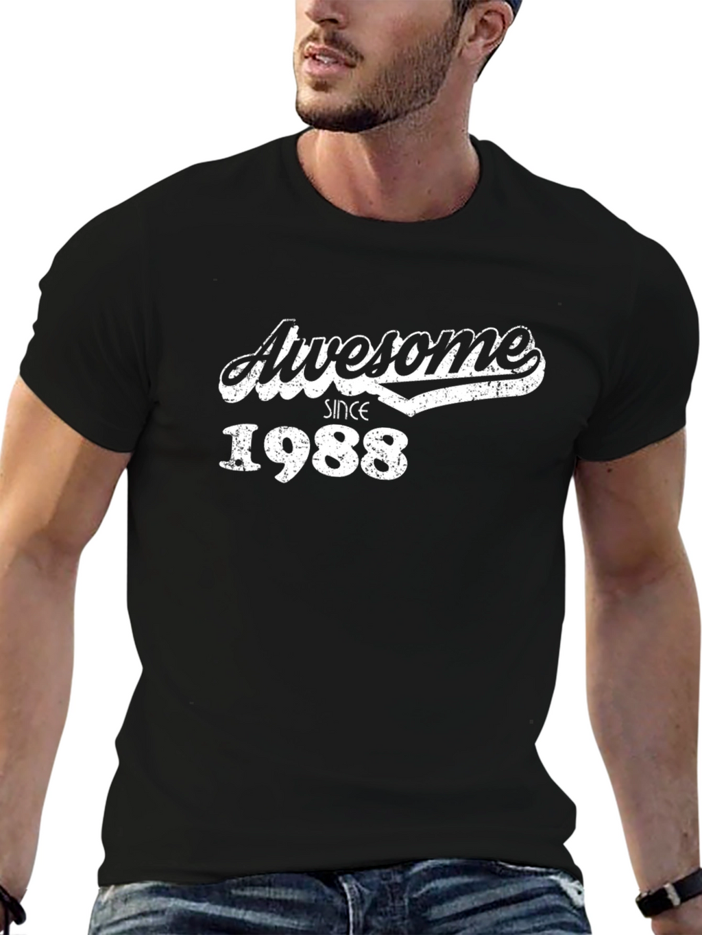 Awesome Since 1988 Black Graphic Tee