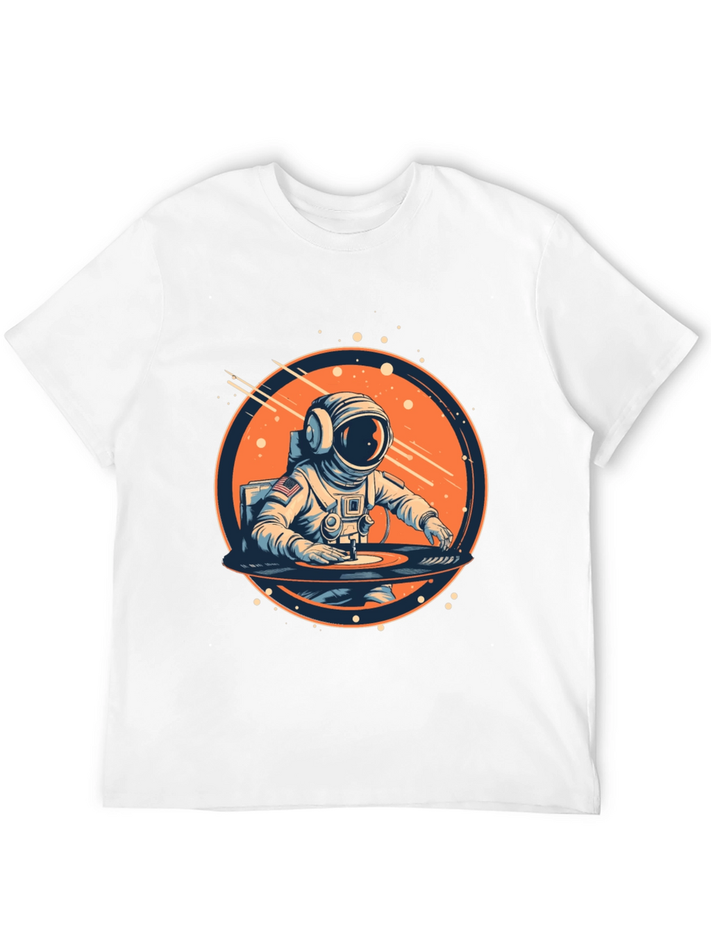 Astronaut DJ Black Graphic Tee