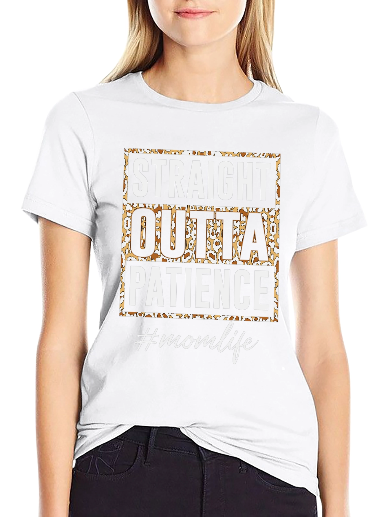 Straight Outta Patience Mom Life Graphic Tee