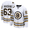 Men's Boston Bruins Brad Marchand #63 White Replica Player Jerseys