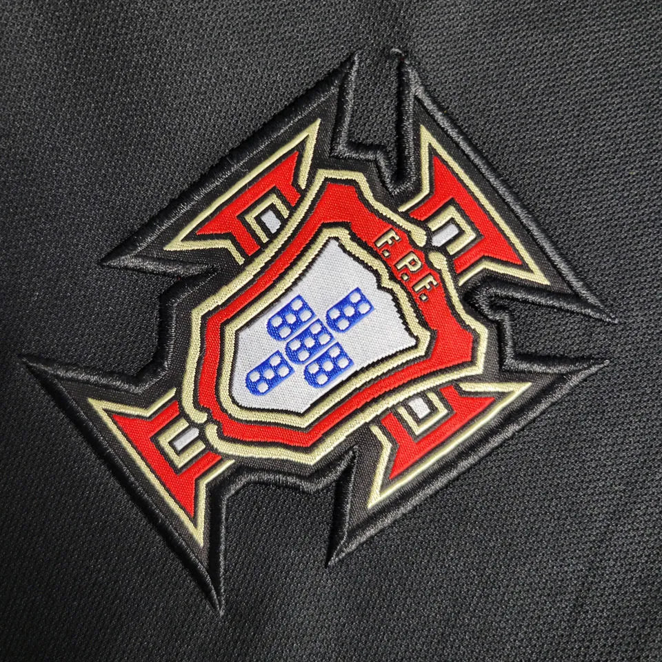 2023 Portugal Black POLO Jersey Detail 3