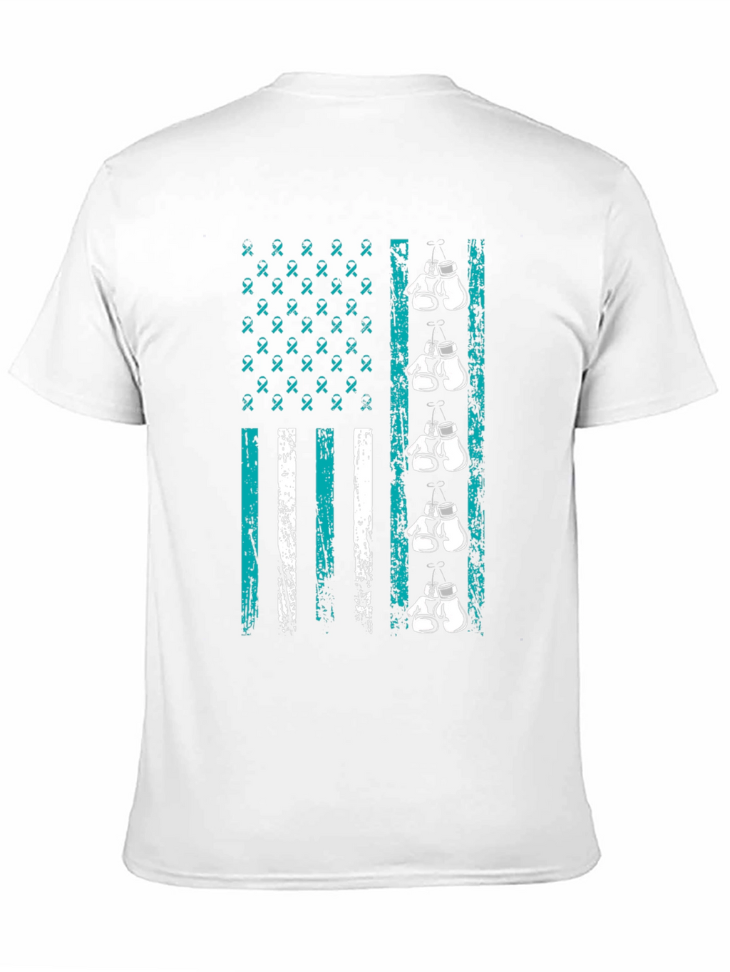 Teal Ribbon Boxing Gloves T-Shirt