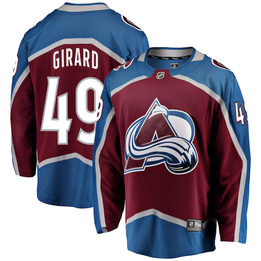 Men's Colorado Avalanche Samuel Girard #49 Burgundy Breakaway Player Jerseys