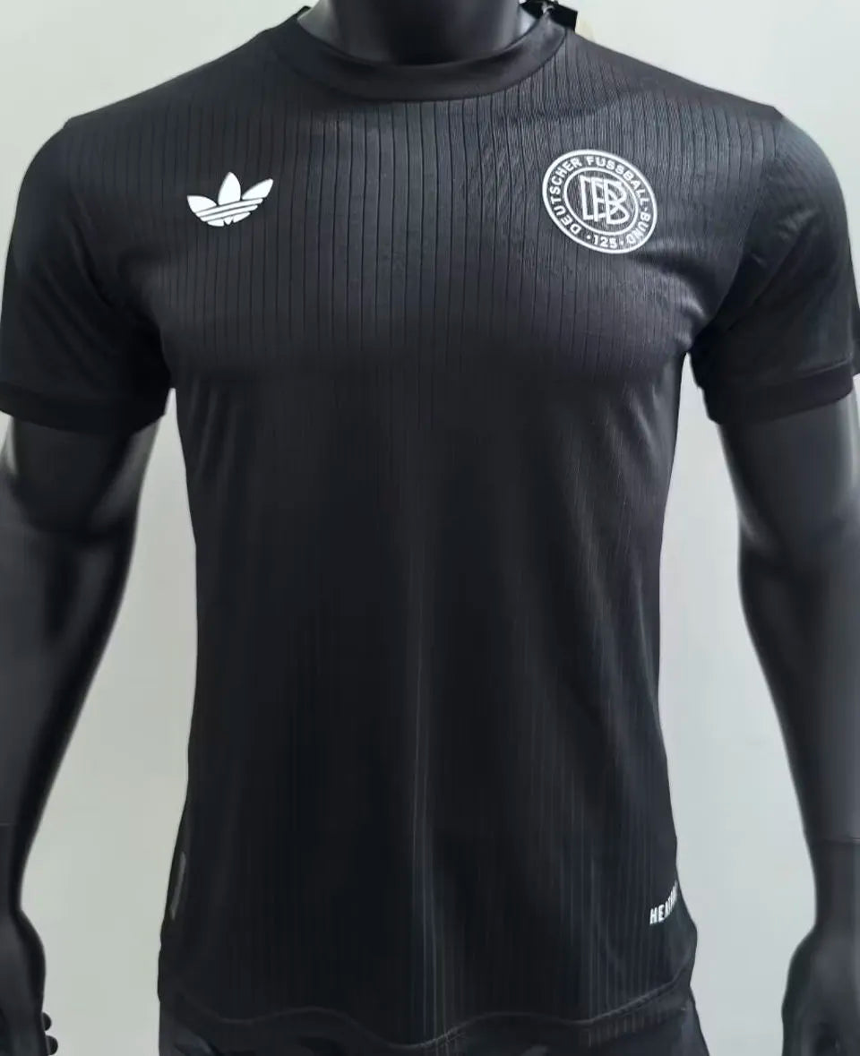 2025 Germany 125Th Black Player Version Soccer Jersey Front