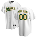 Men's Oakland Athletics White Home Replica Custom Jerseys