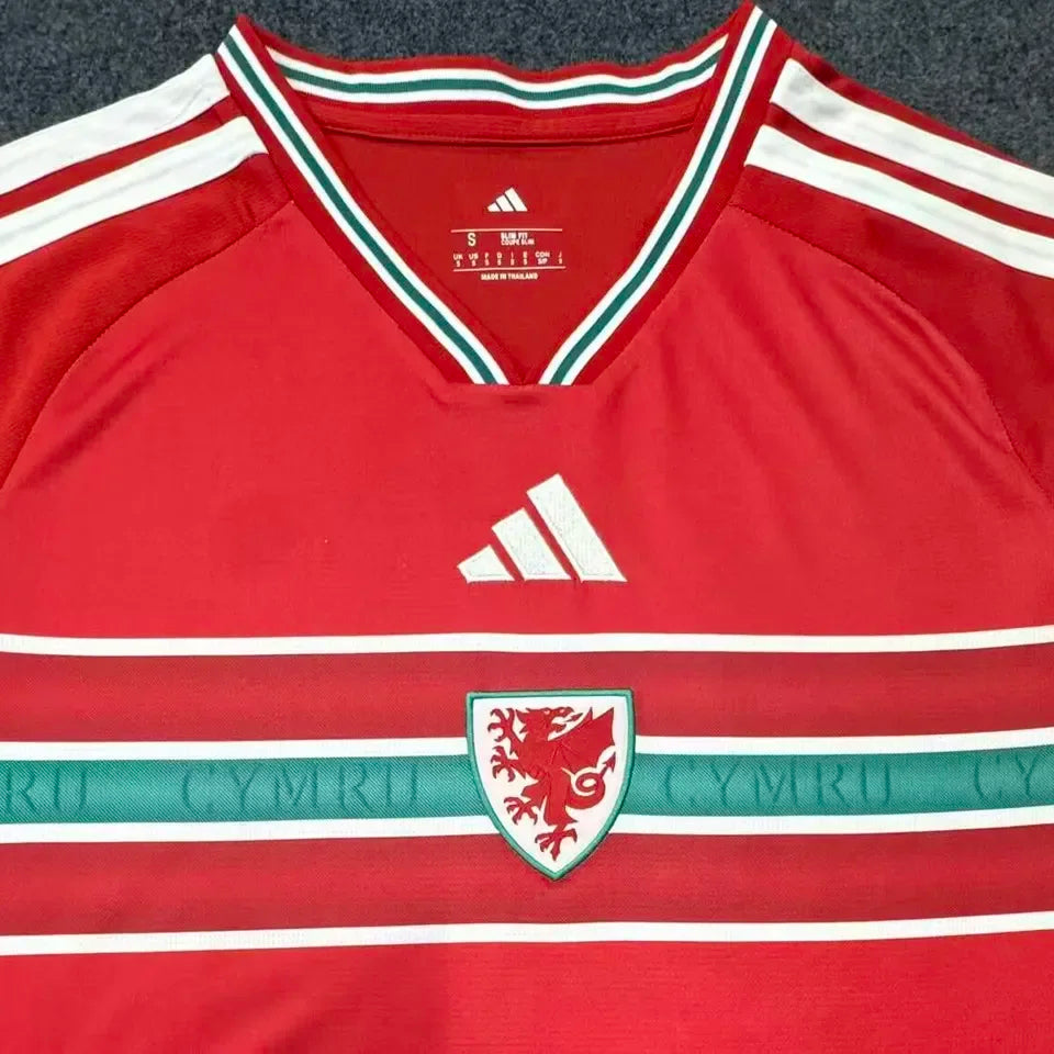 2026/27 Wales Home Red Fans Soccer Jersey Detail 3