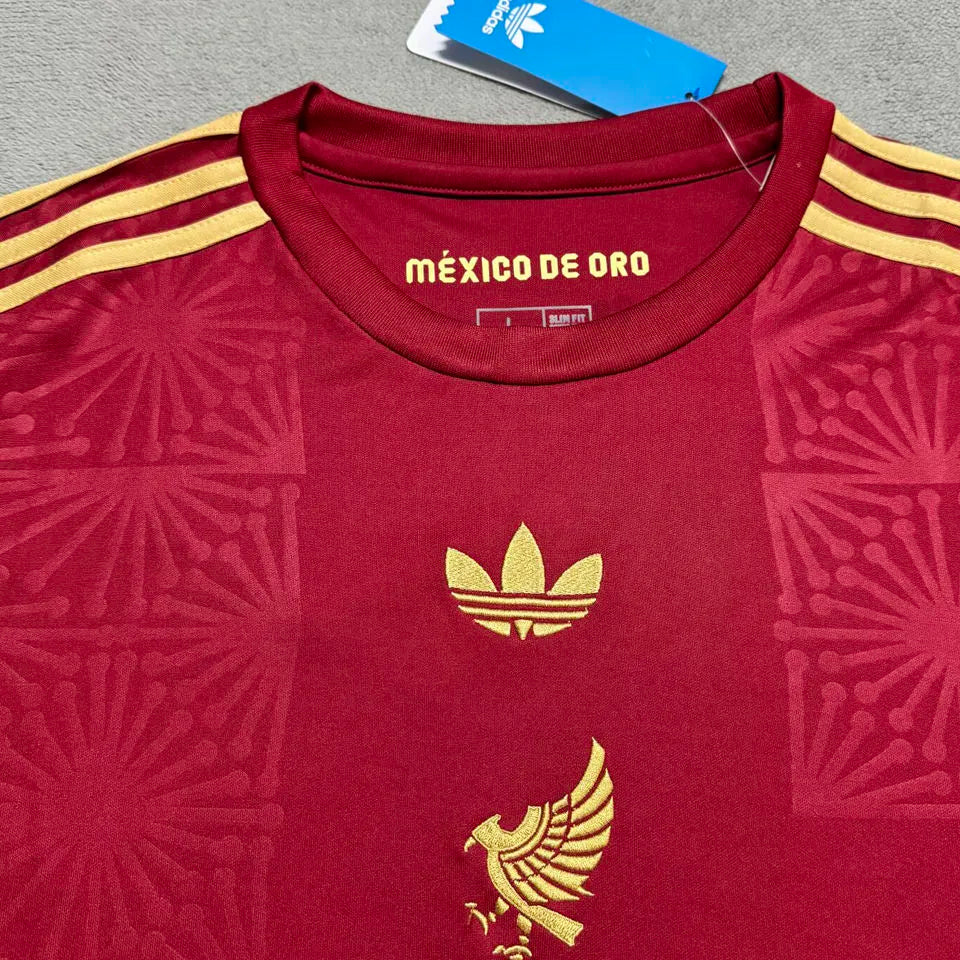 2025 Mexico Red Special Edition México de Oro Fans Soccer Jersey Back