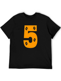 Number 5 Mechanic Style Graphic Tee