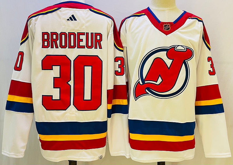 Men's New Jerseys Devils Martin Brodeur #30 White Game Jerseys