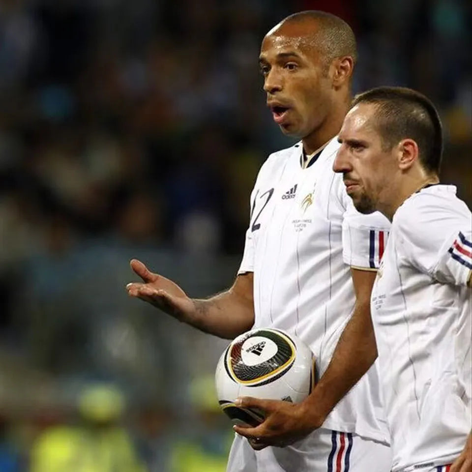 2010 France Away White Retro Soccer Jersey Detail 1