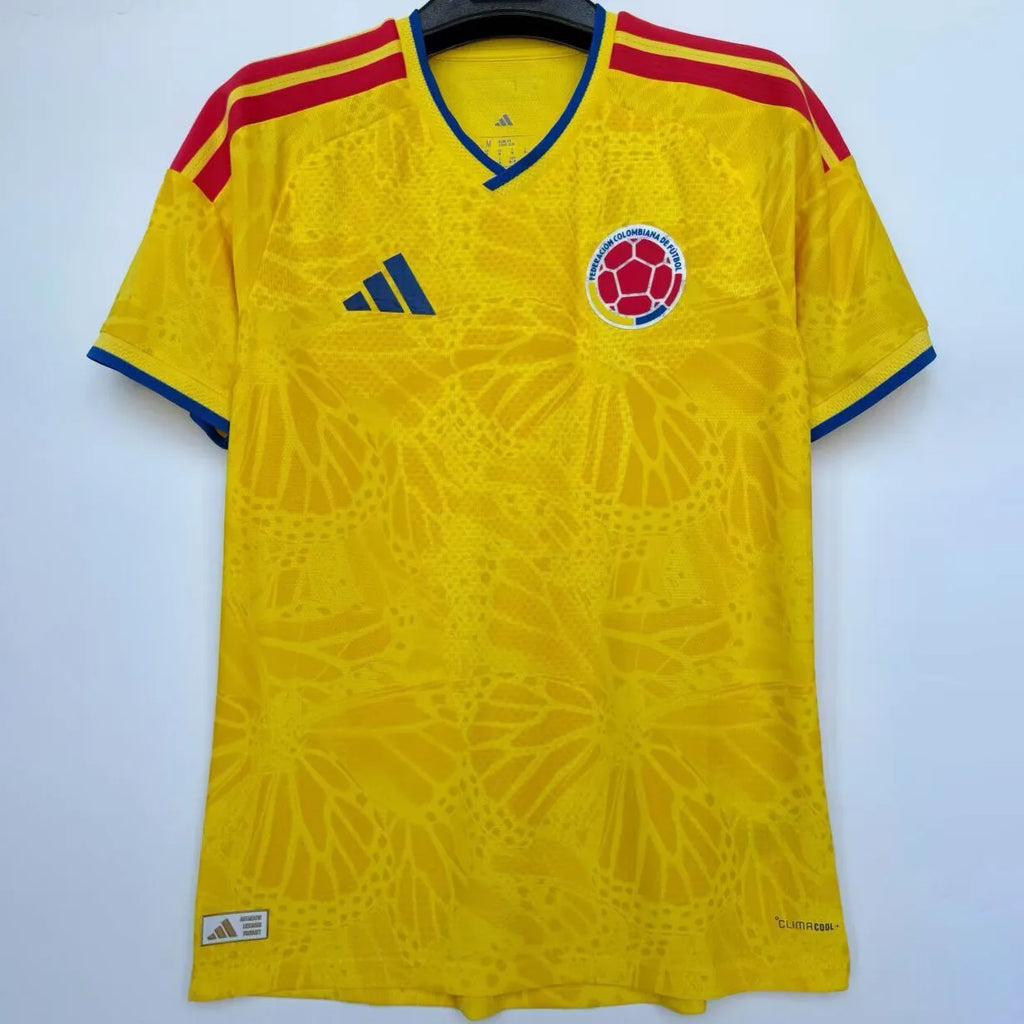 2026/27 Colombia 1:1 Quality Home Yellow Fans Soccer Jersey Detail 1