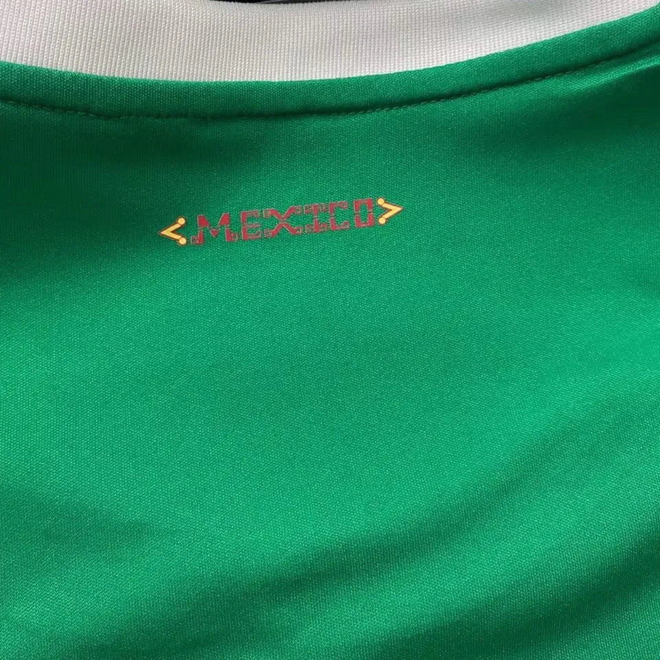 2011/12 Mexico Home Green Retro Soccer Jersey Detail 2