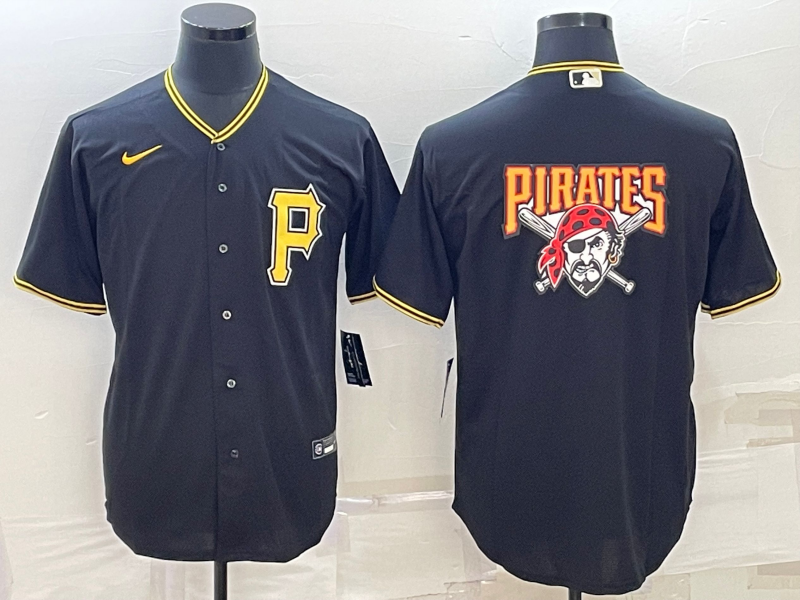 Men's Pittsburgh Pirates Black Replica Team Jerseys