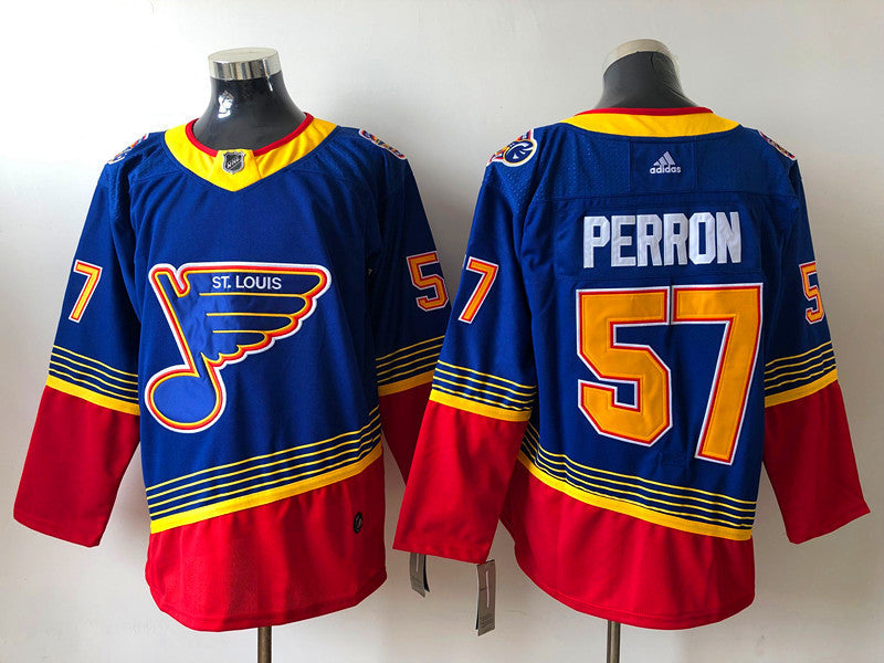 Men's St. Louis Blues David Perron #57 Blue Breakaway Player Jerseys